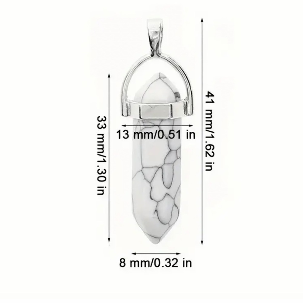 ⭐️ 5 for $25 Hexagonal Crystal Pendant Necklace Black Braided Cord - Picture 5 of 8